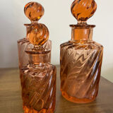 Set of 3 toilet garniture flacons from the late 19th century.