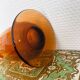 Amber ewer / carafe from Portieux crystal factory