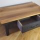 Coffee table living room solid fruit wood black antique legs