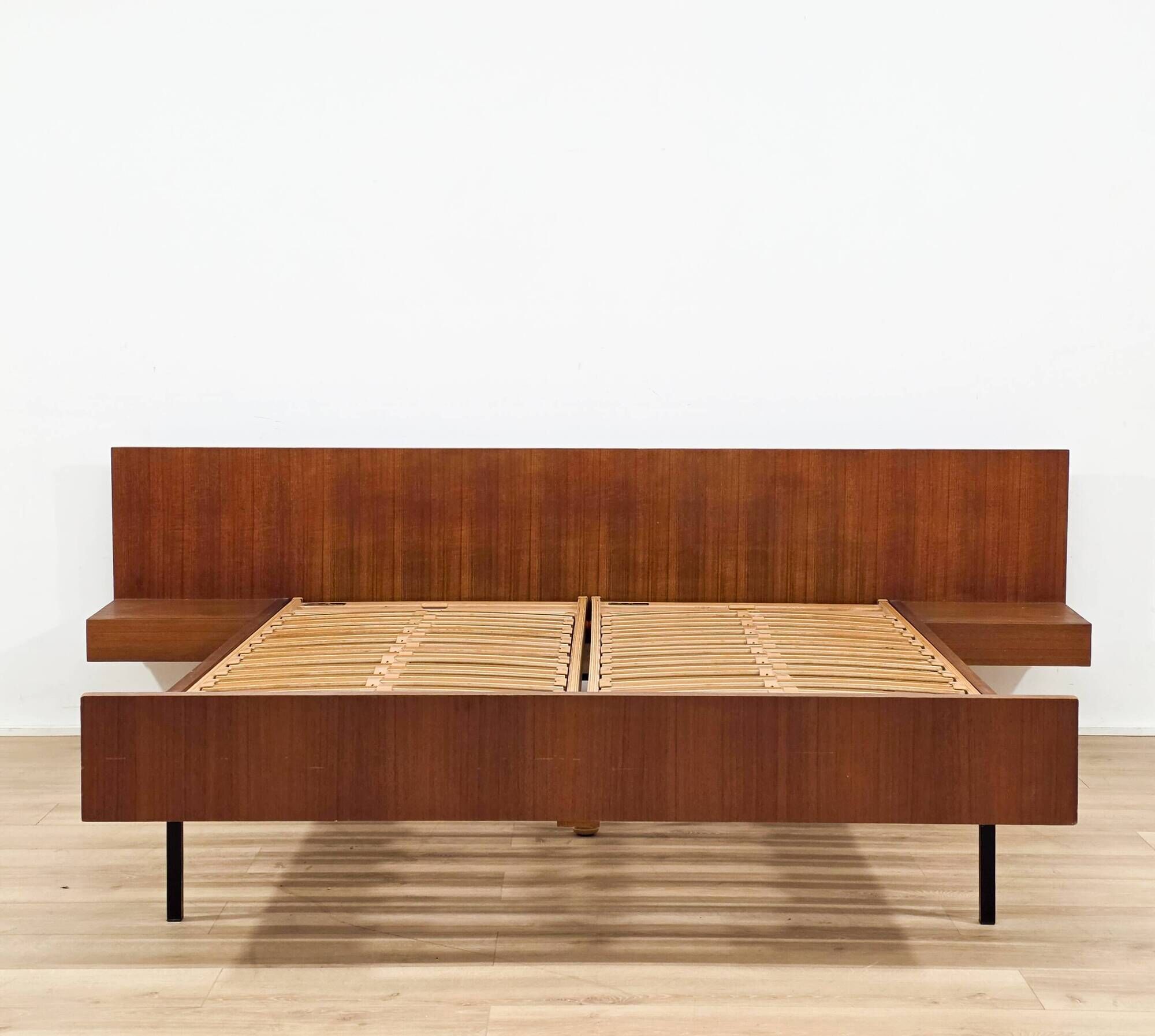 Double bed by Joseph-André Motte for Charron, France, 1950 – Latto base