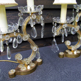 Paire de lampes de chevet Louis XIV d'époque française style Marie-Thérèse