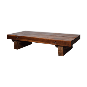 Table basse basse en chêne massif massif des années 60