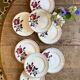 set of 8 vintage dessert plates L'amandinoise