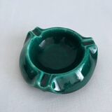 Cendrier en céramique vert vintage