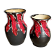 Duo de vases céramique écume Fat Lava vintages
