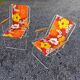 2 folding armchairs camping or beach vintage 70