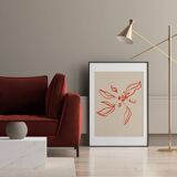 Botanical illustration giclee print, 50x70
