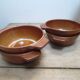 Set of soup plates to ears in sandstone