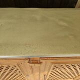 Support buffet in solid pine, zinc top, late 19th century.