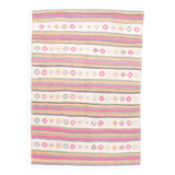 Beige & Pink Wool Kilim Rug, 142x203Cm Handknotted Carpet, 5x7 Rugs