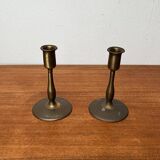 Porte-bougies en métal du milieu du siècle, années 1960, lot de 2