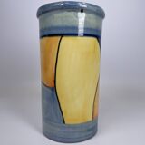 Large ceramic vase from Vallauris with abstract decoration signed