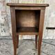 Antique Nightstand Table in Louis XV Style Wood with Vintage Drawer #D894