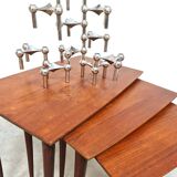 Vintage teak nesting tables mimiset 1960