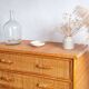 Vintage rattan chest of drawers circa 70s