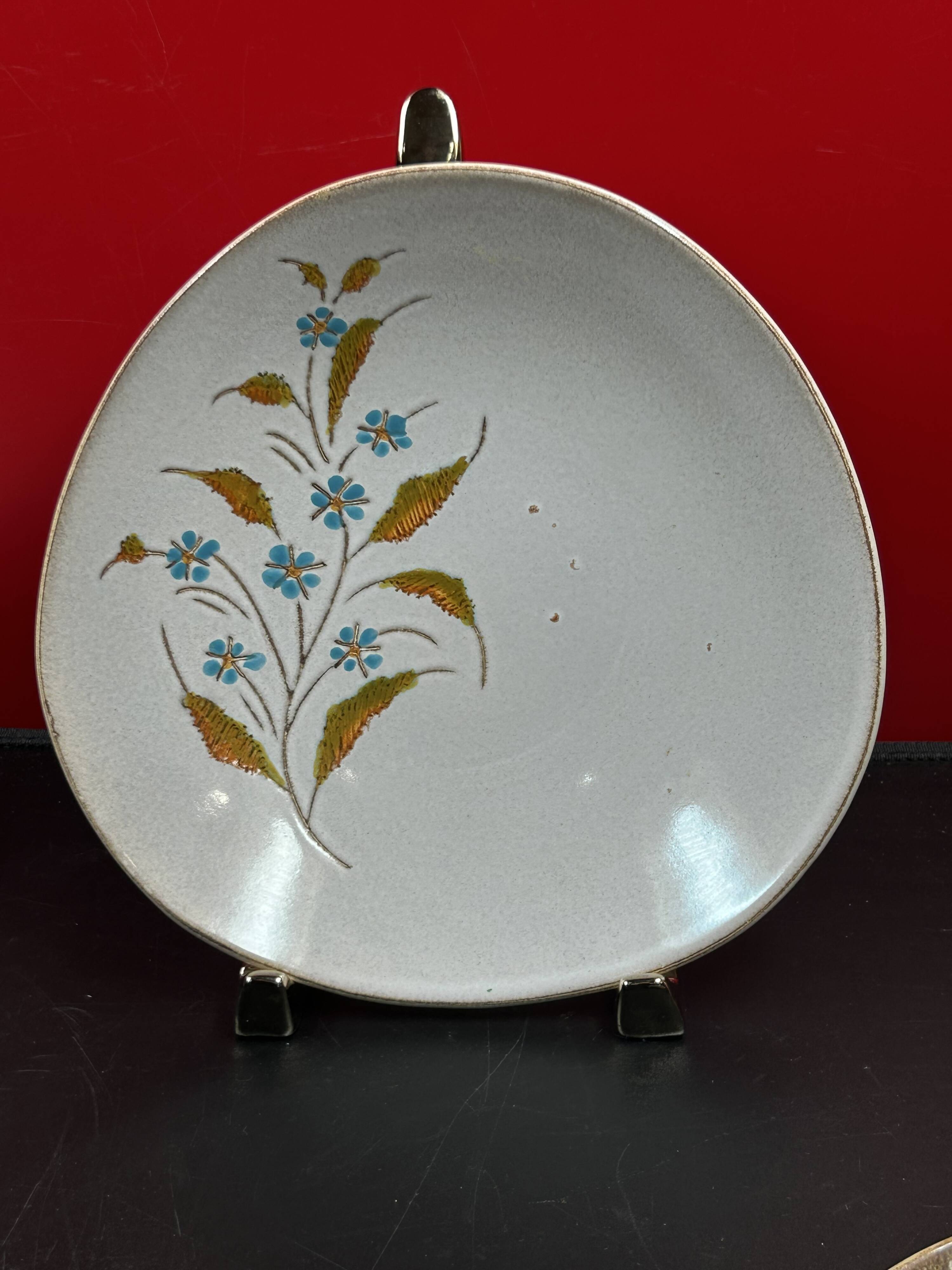 Set of 5 deep plates 21 cm in earthenware from MBFA Pornic model diff.