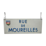 Old plate of street of La Rochelle