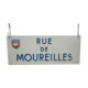 Old plate of street of La Rochelle
