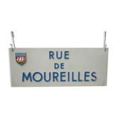 Old plate of street of La Rochelle