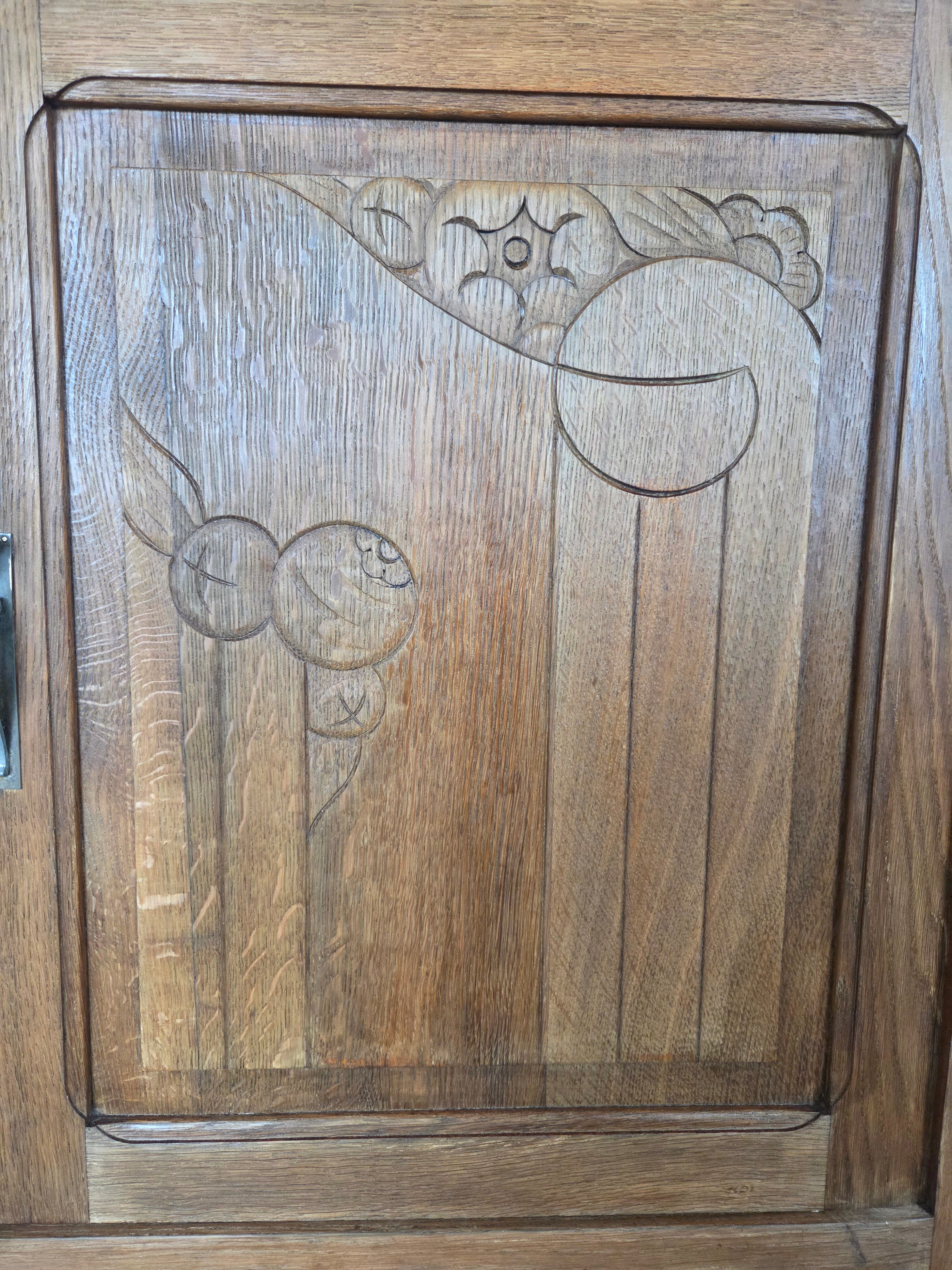 Antique Art Deco buffet in solid oak