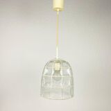 Hanging lamp in iron and glass from Glashütte Limburg, 1960s
