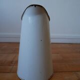 White enamelled metal broc