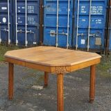 Solid wood art deco table, with extensions