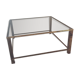 Belgo Chrome coffee table in vintage 70s brass