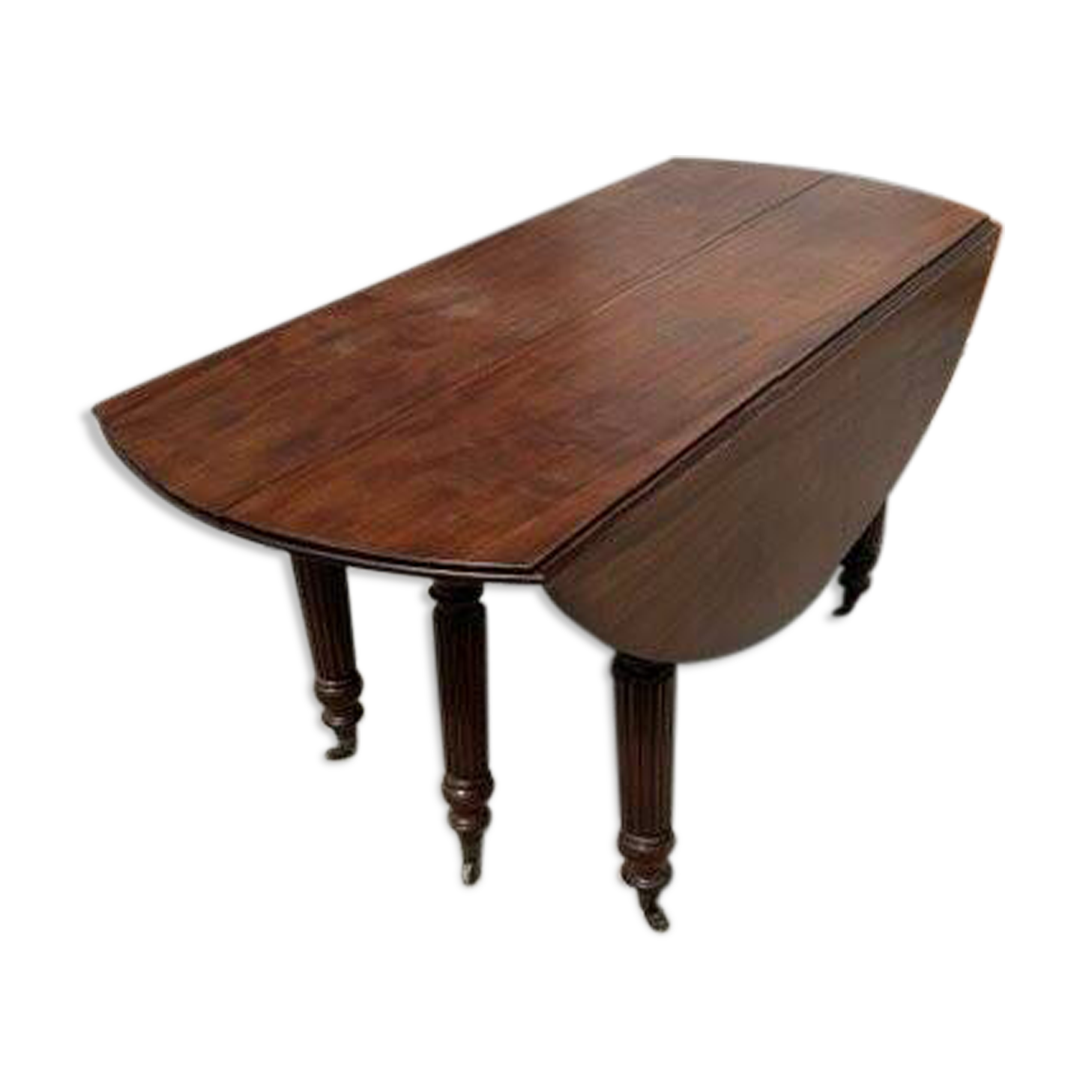 Large and wide walnut reception table
