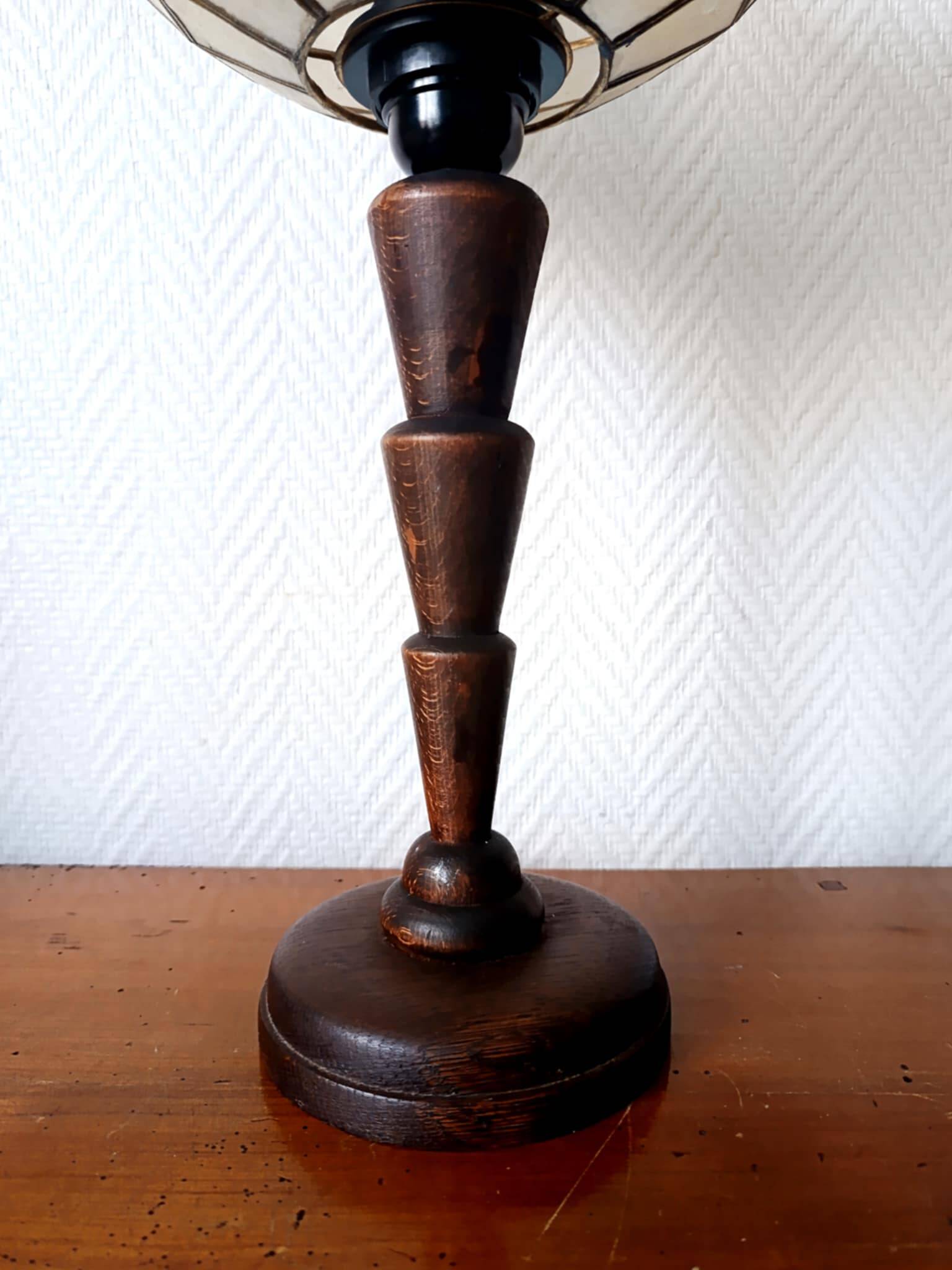 Lampe art déco nacre vintage