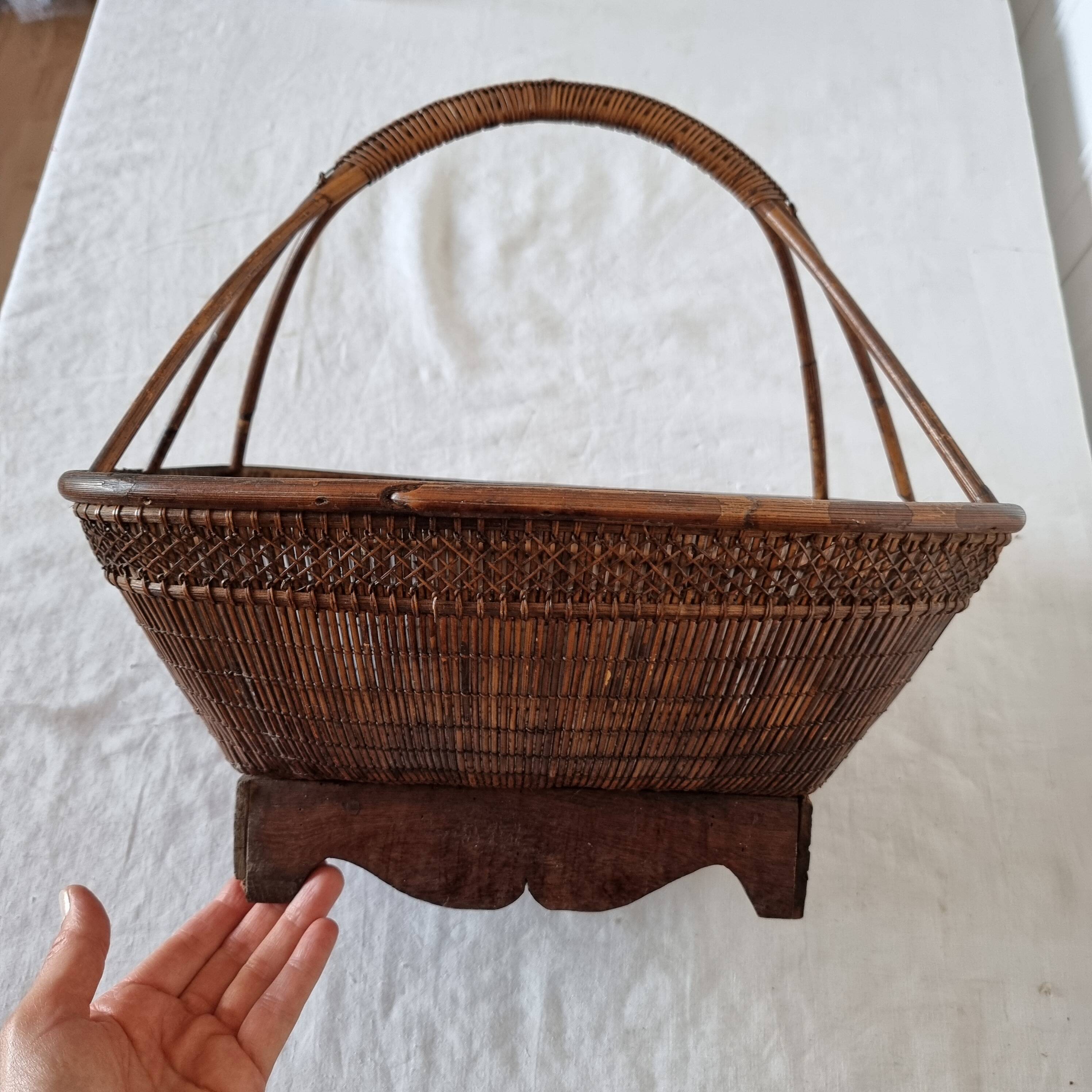 authentic basket or basket from the people's republic of china from the mid-20th century
