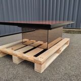 Table basse bar Paul Michel en loupe d'orme