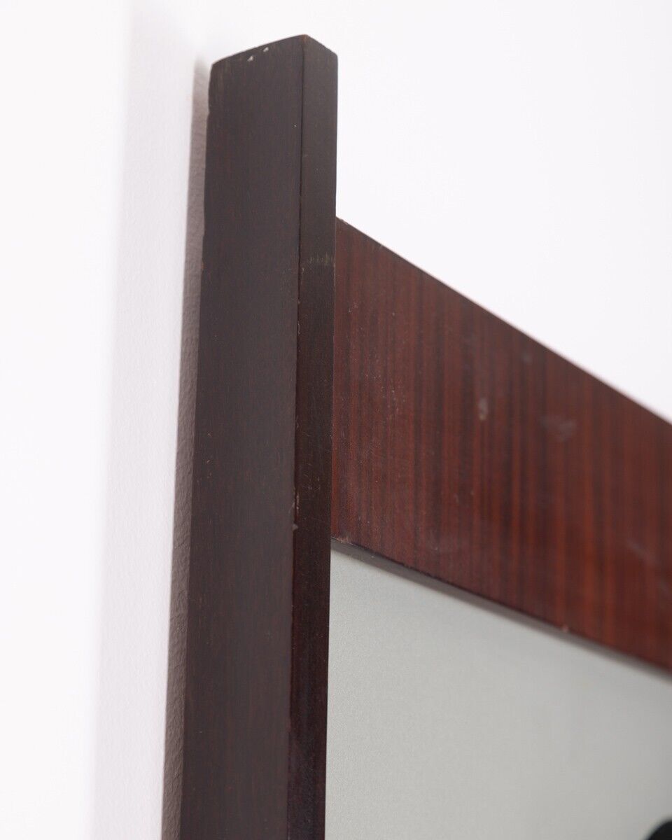 Vintage 60's wall mirror in rosewood italian design