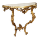 Antique drop-shaped console, Rococo style, wood, 20th century.
