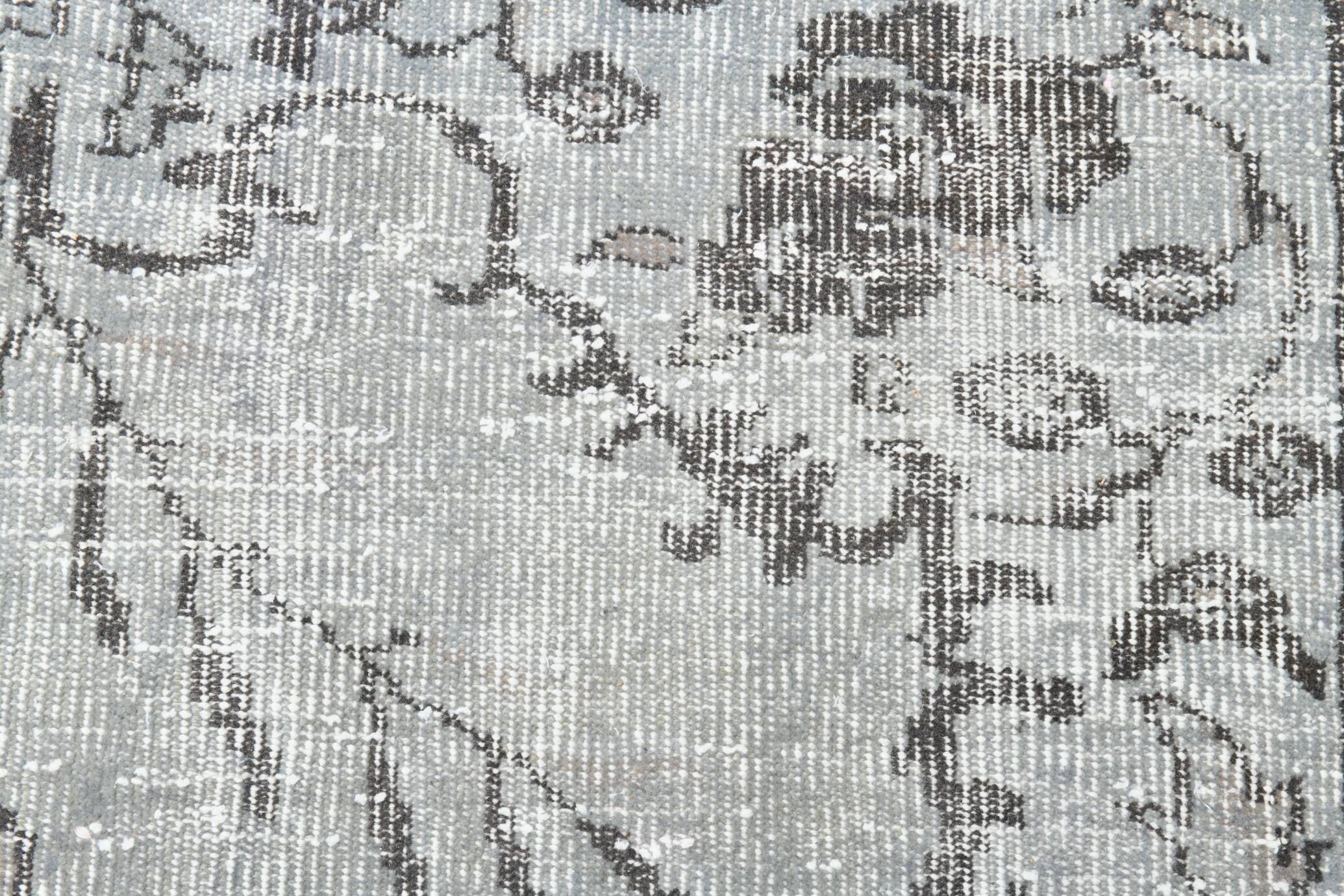 5x9 Vintage Soft Pastel Gray Oriental Pattern Turkish Rug, 160x271Cm