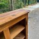 Vintage solid oak bookcase from the 18th century
