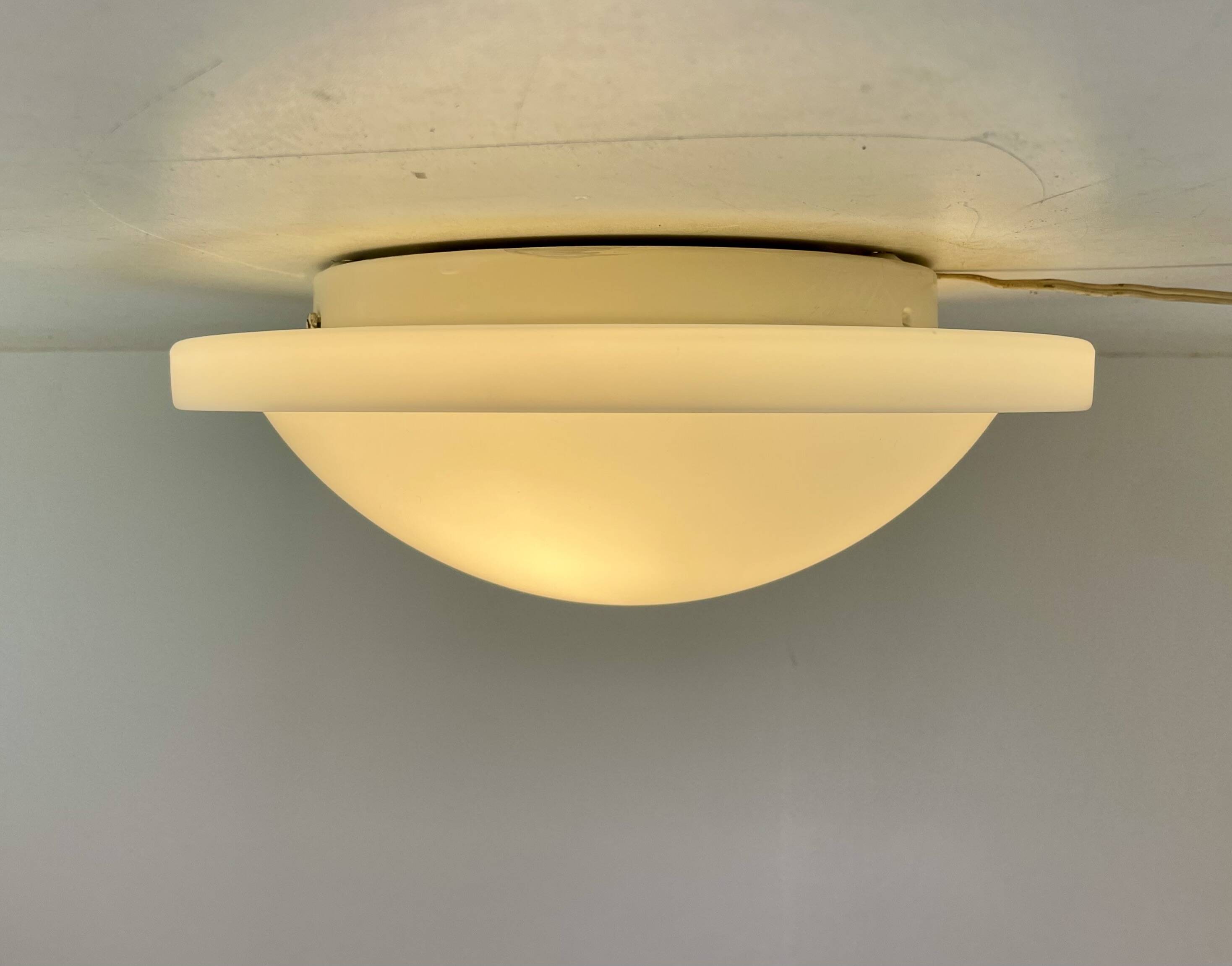 Opaline Ceiling Lamp by Peill+Putzler, Germany, 1980s