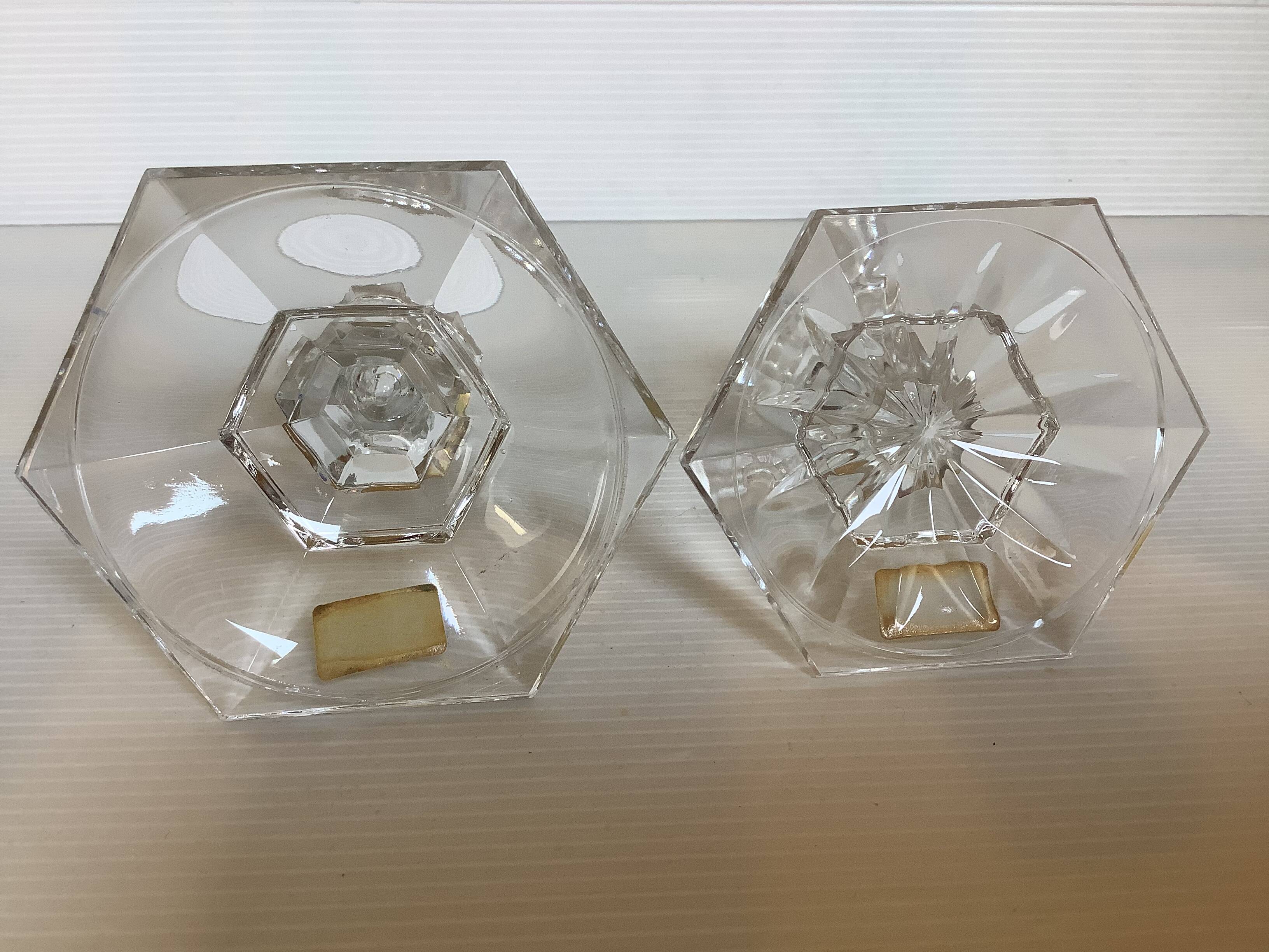 Pair of Inn Crystal Austria candlesticks