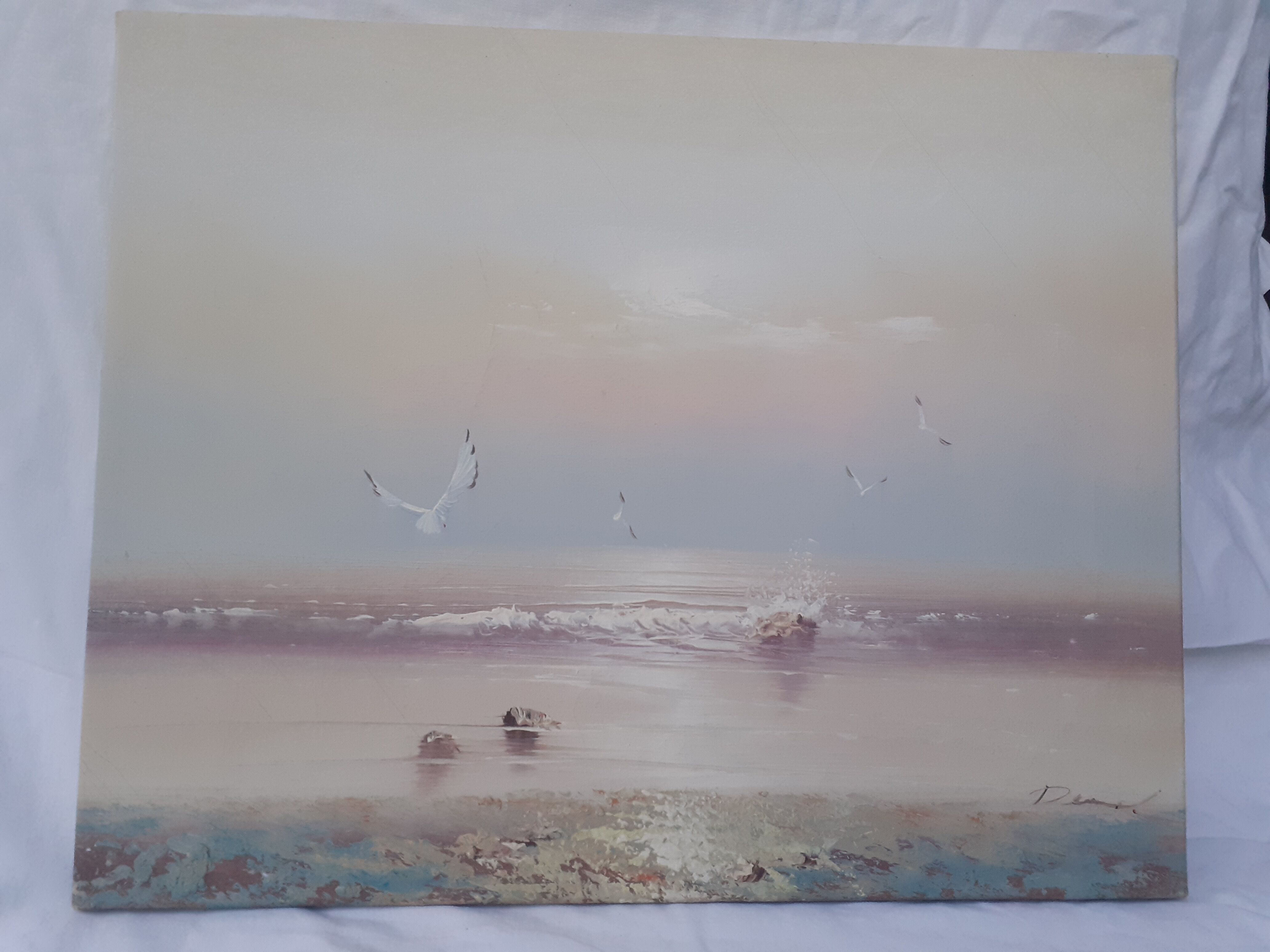 Seaside and seagulls dashboard