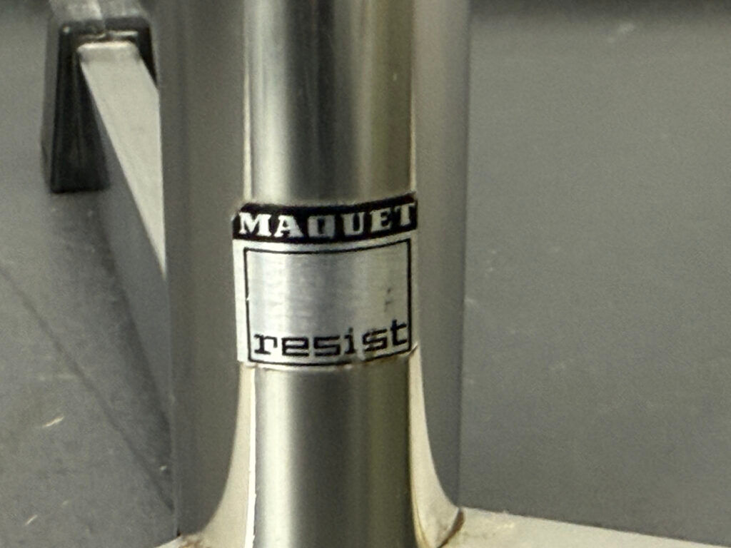 Pair of swivel stools / doctor's stools, metal, by Maquet, Germany, 1960s