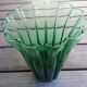 Green glass vase