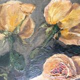 Painting, still life, flower, roses bouquet