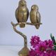 Couple de chouettes en laiton