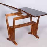 Restored Midcentury Oak Folding Table, Revived Polish, Czechia, 1950s