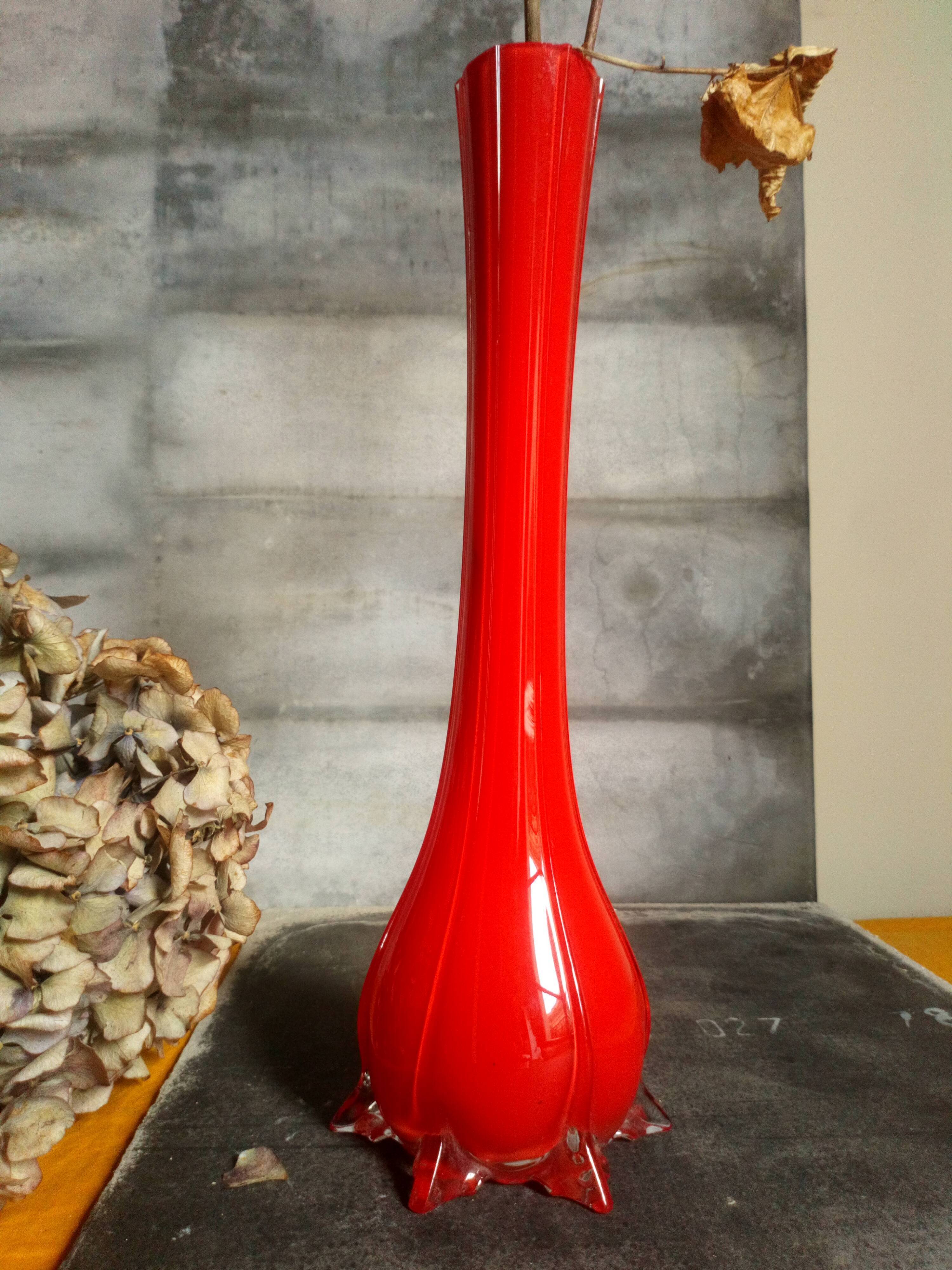 Soliflore stretched glass painted 60s