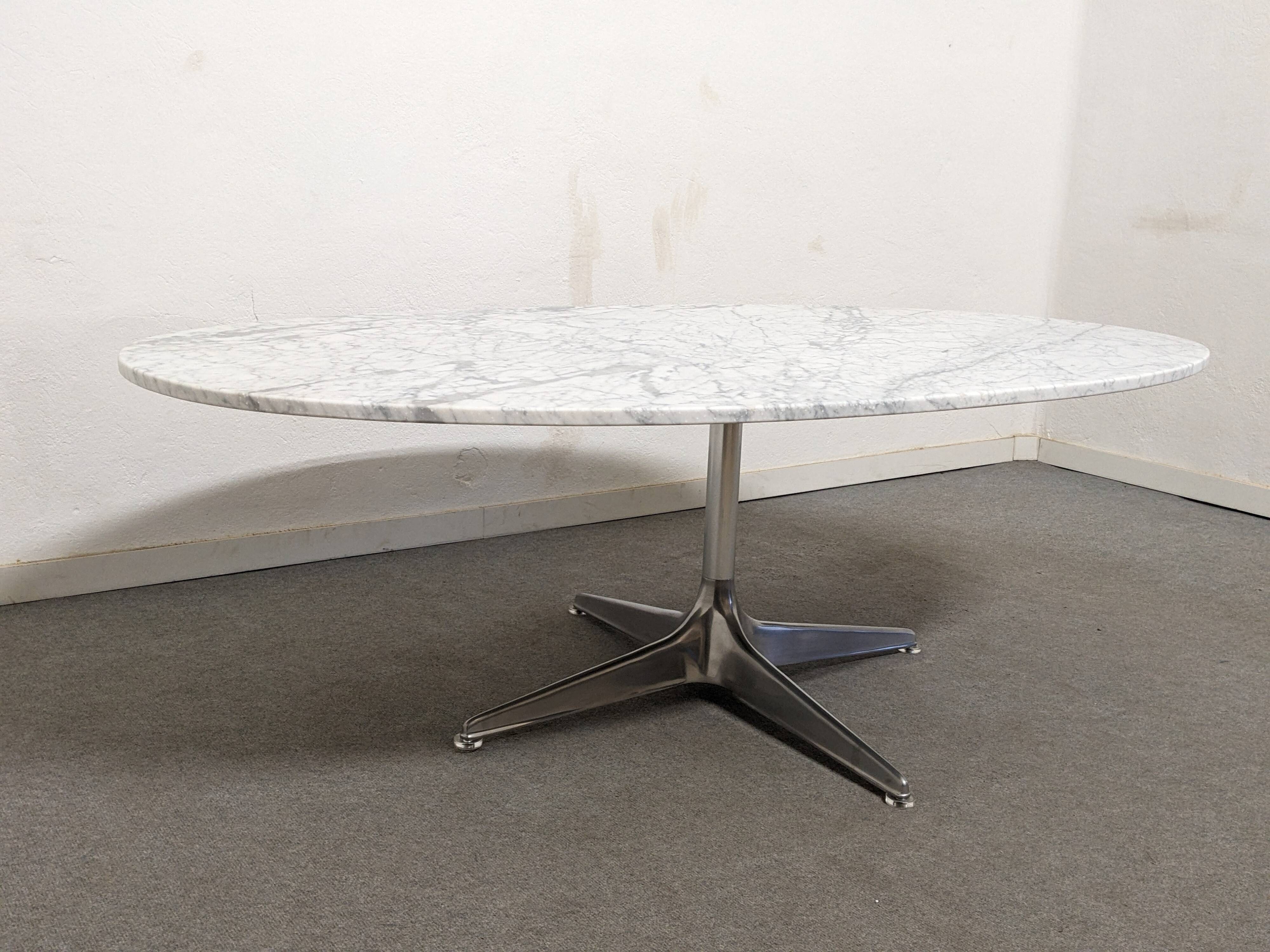 Oval marble coffee table by Horst Brüning, 1960s-1970s