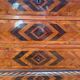 Swiss style marquetry commode – Carrara marble top