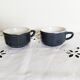 Apilco bistro coffee cups, gray and silver