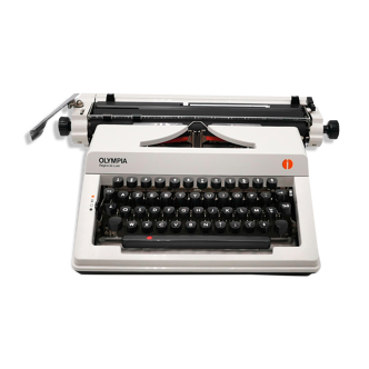 Machine à écrire Olympia Regina de Luxe blanche révisée ruban neuf 1980