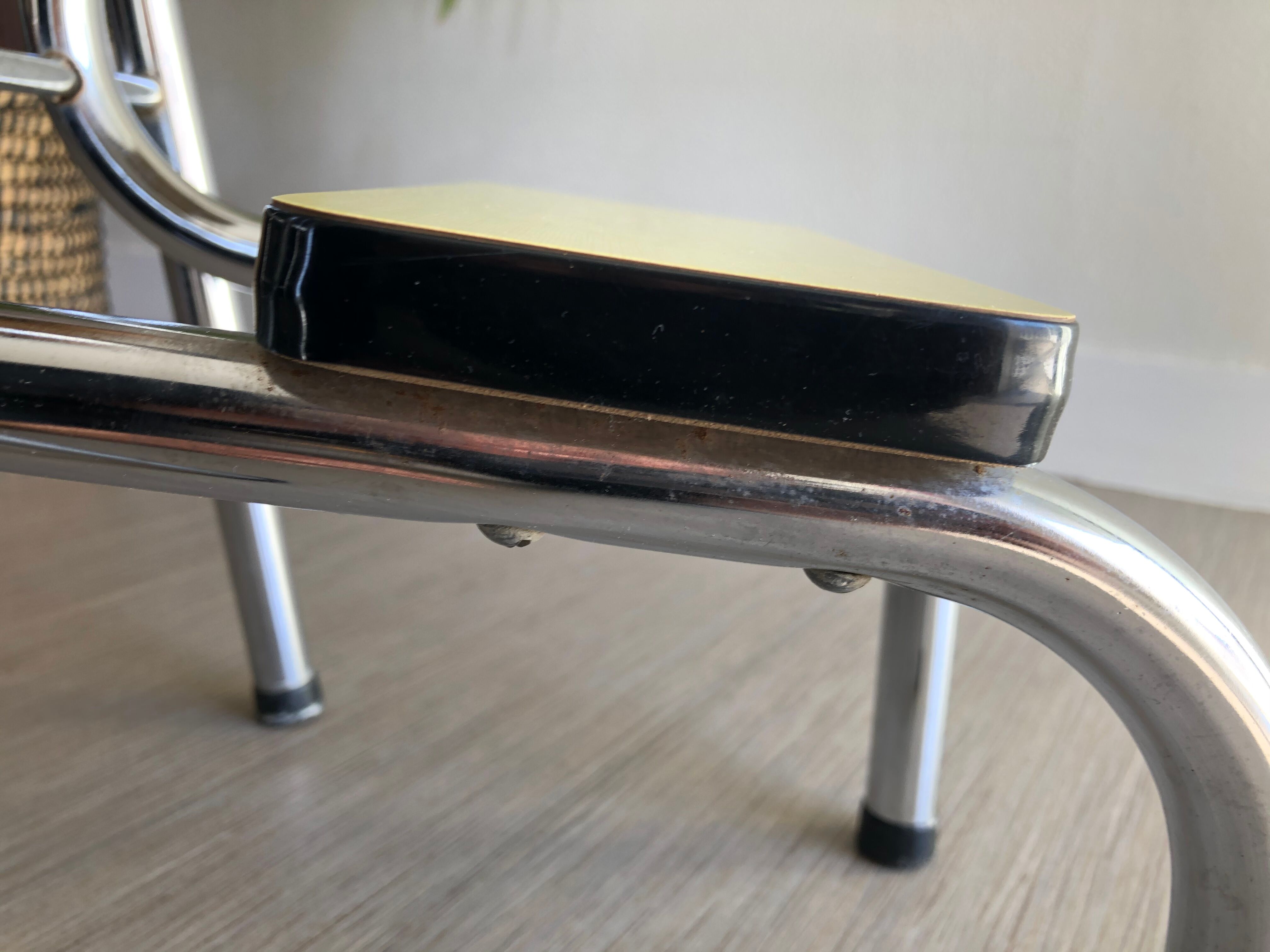 Yellow formica foot walk